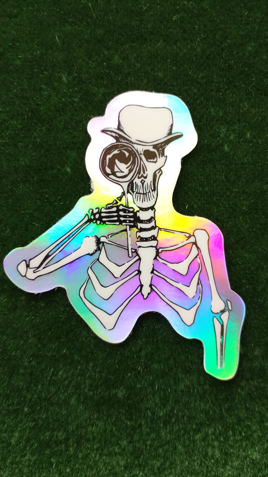 Inspector Skeli holografic sticker 