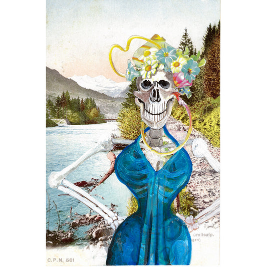 La Catrina ready to take a swim in the River Kander.